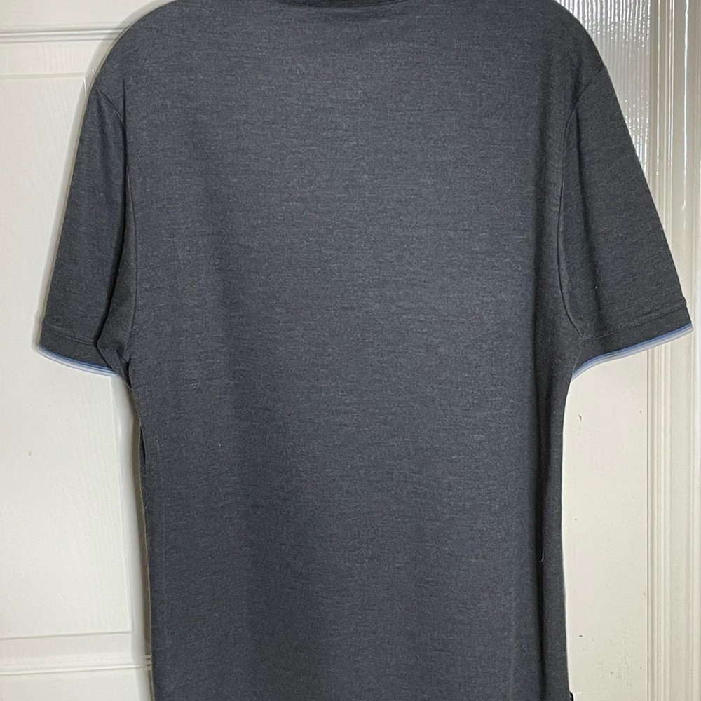 Travis Matthew Men's Gray Golf Polo Shirt Size L Polyester/ Acrylic‌ - Picture 8 of 9